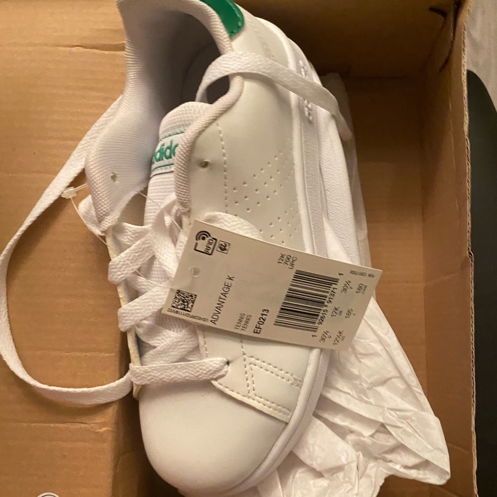 Adidas kids 12.5 white sneakers